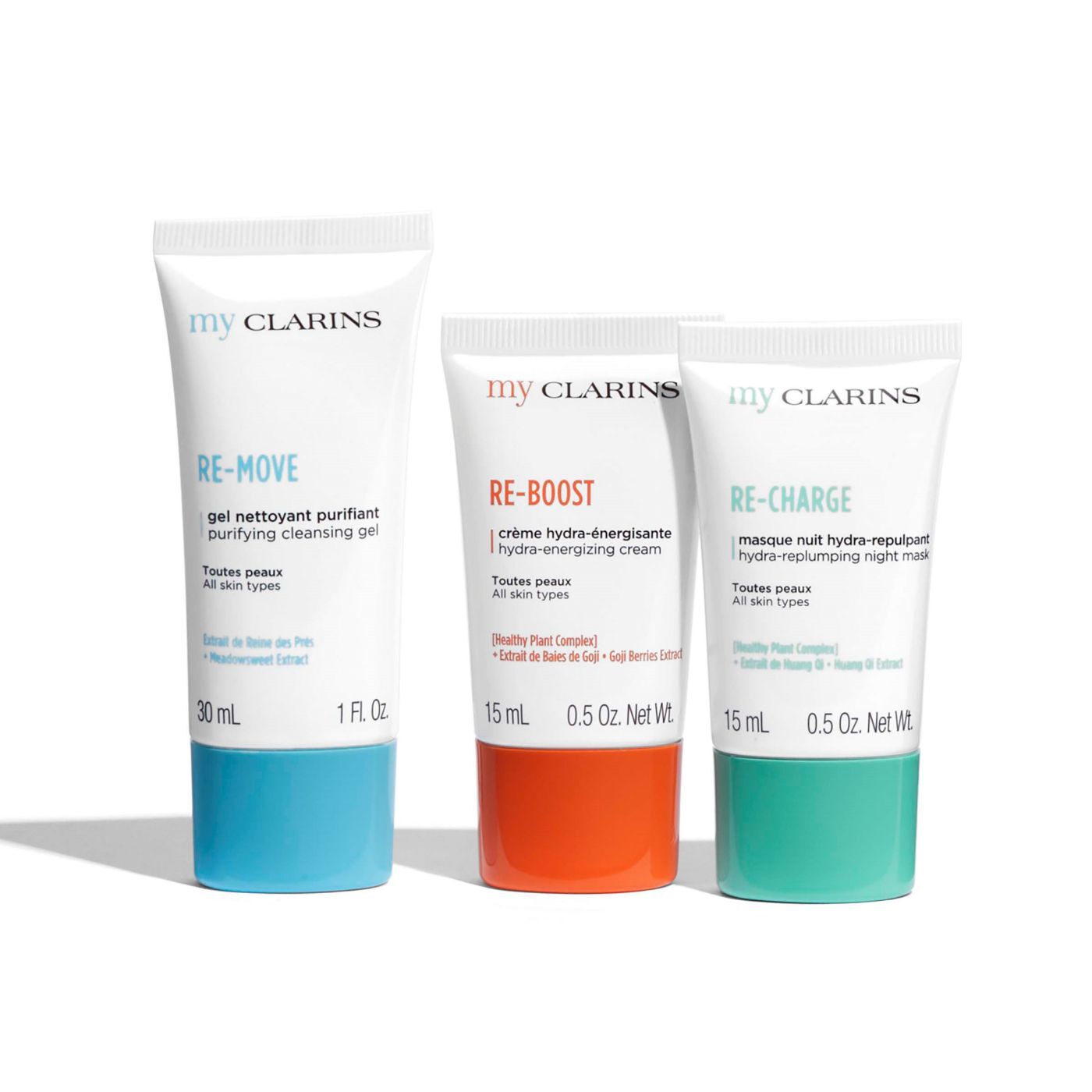 On-the-Glow Travel Trio | Cleansing Gel, Cream, and Night Mask