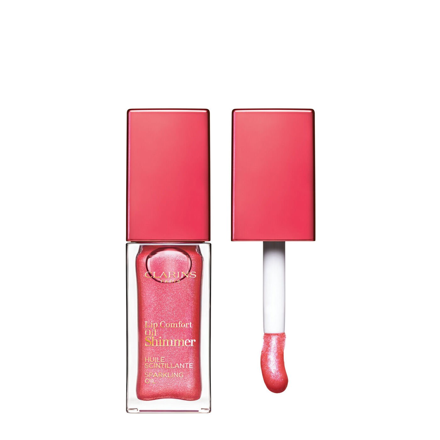 Shop Clarins Lip Comfort Oil Shimmer In 4 Intense Pink Lady