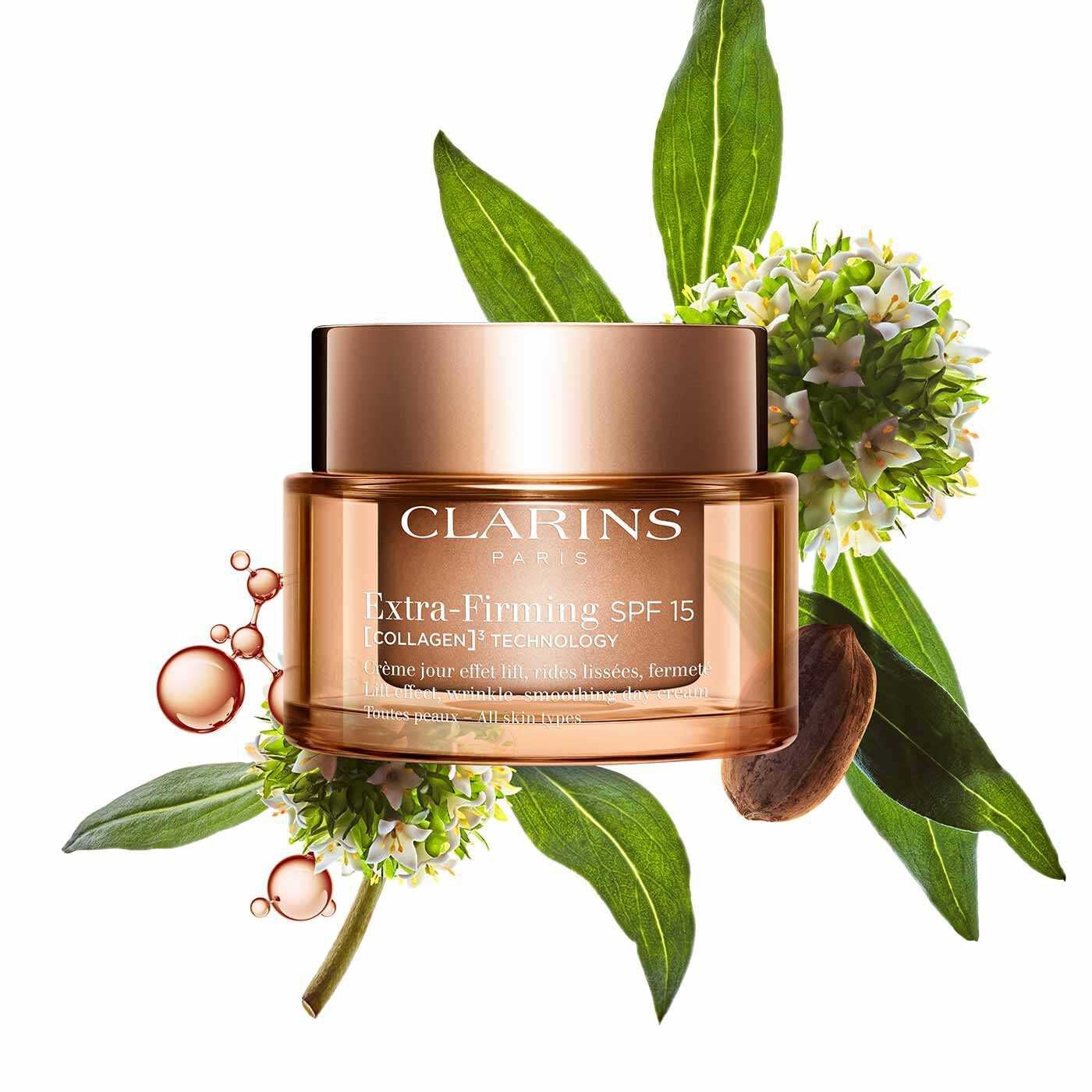 Clarins Extra-Firming Day SPF 15 Refillable Moisturizer with Collagen Polypeptide & Niacinamide​ 1.7/50