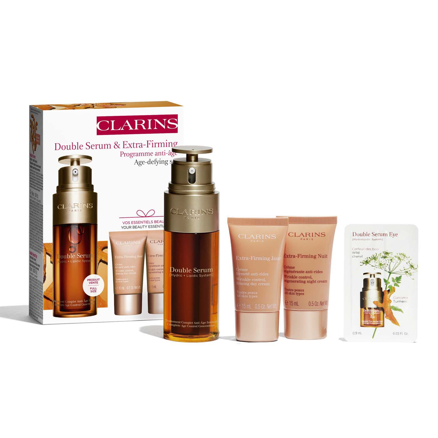 Clarins Double Serum &amp; Extra-firming Collection In White