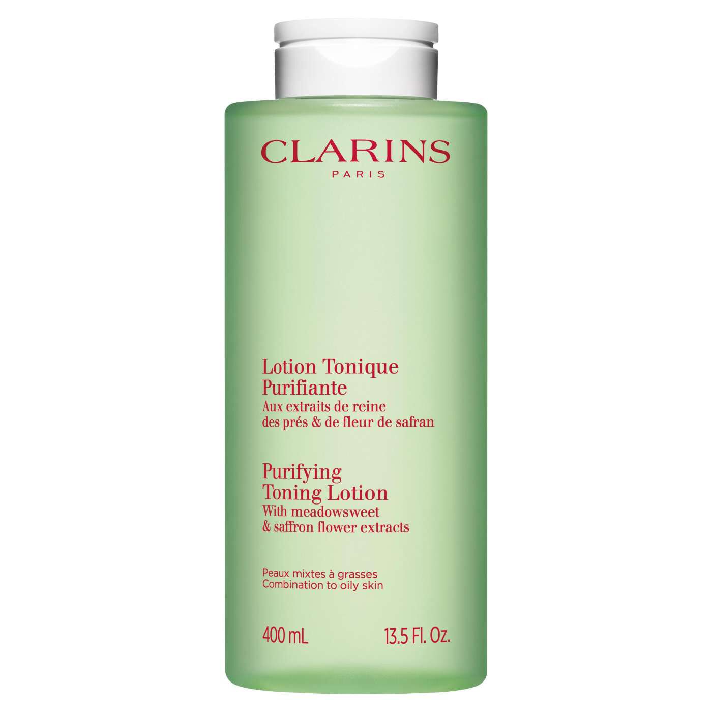 Clarins Purifying Toning Face Lotion For Oily Skin 13.5 Oz. In White