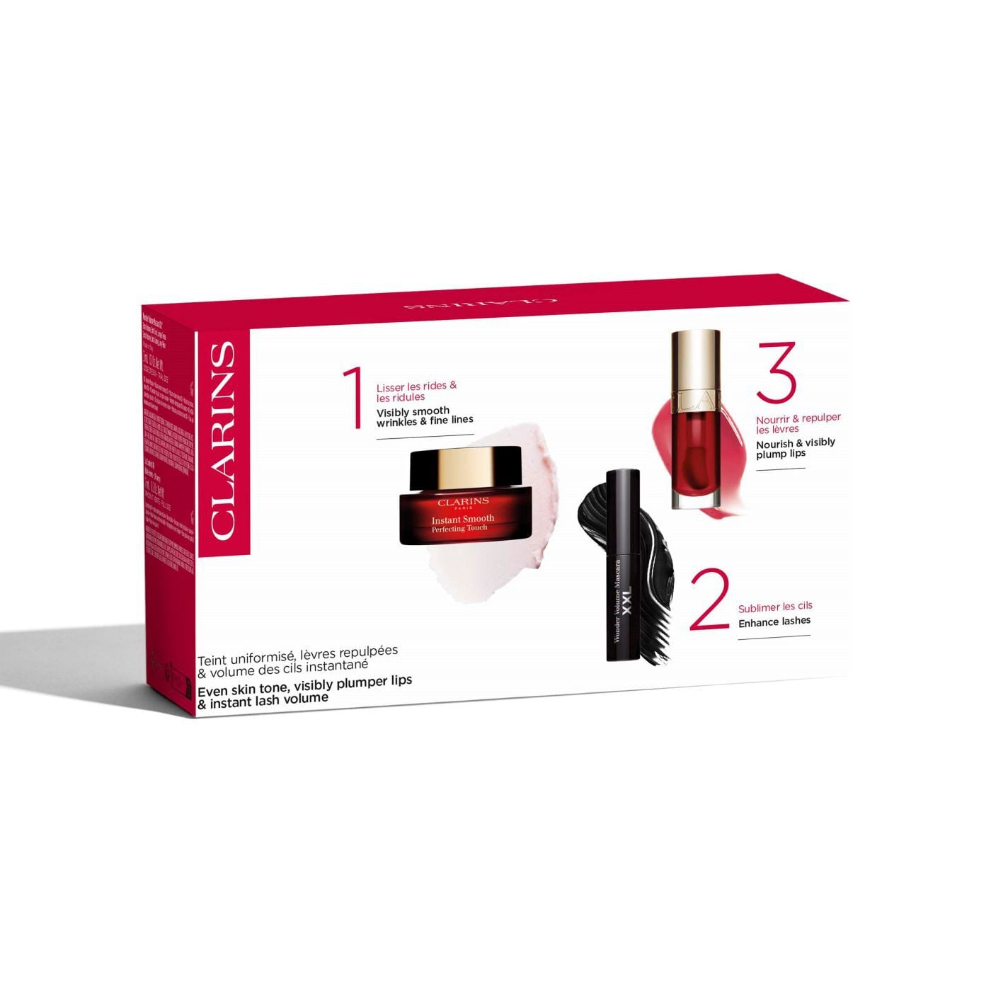 【コスメセット】CLARINS, Mac, ettusais, WE等 Clarins Must-Have Makeup Kit | Face Primer, Lip Oil, and Mascara