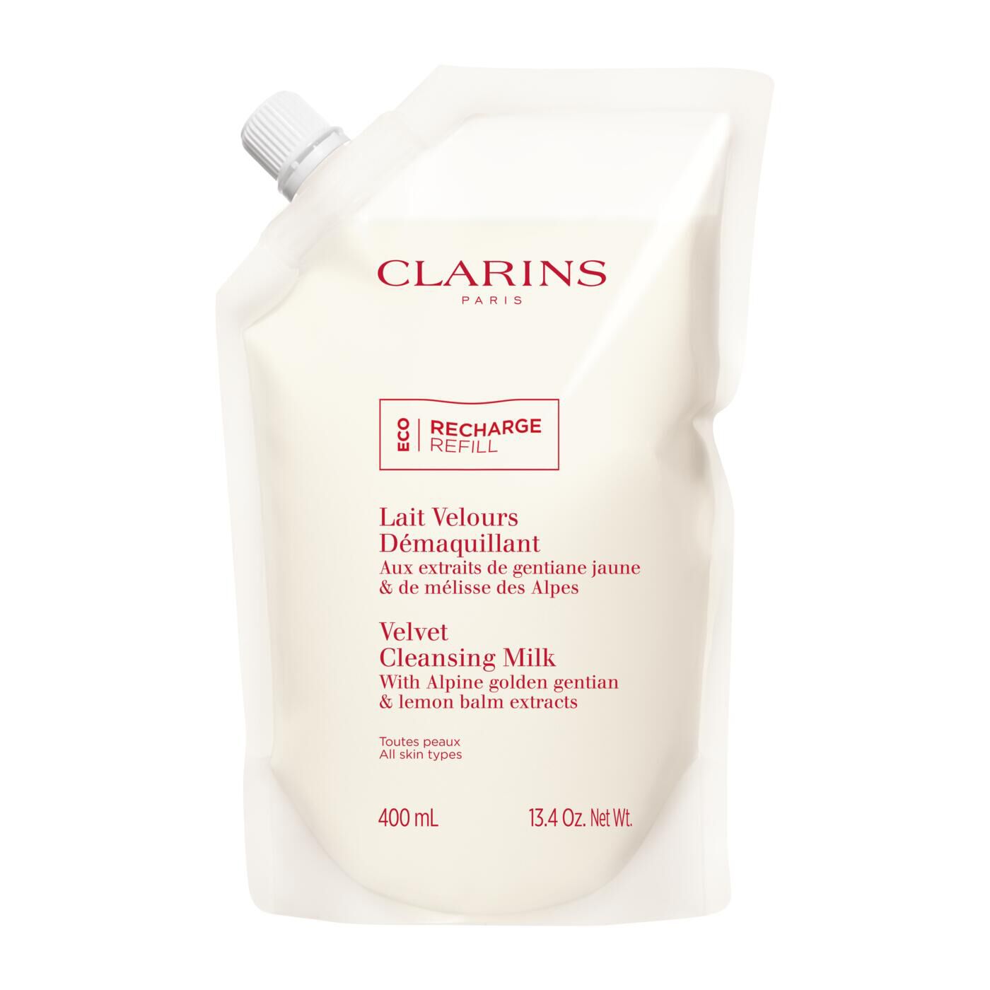 Clarins Velvet Facial Milk Cleanser Eco-refill 13.4 Oz. Refill
