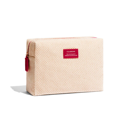Beige Textured Pouch
