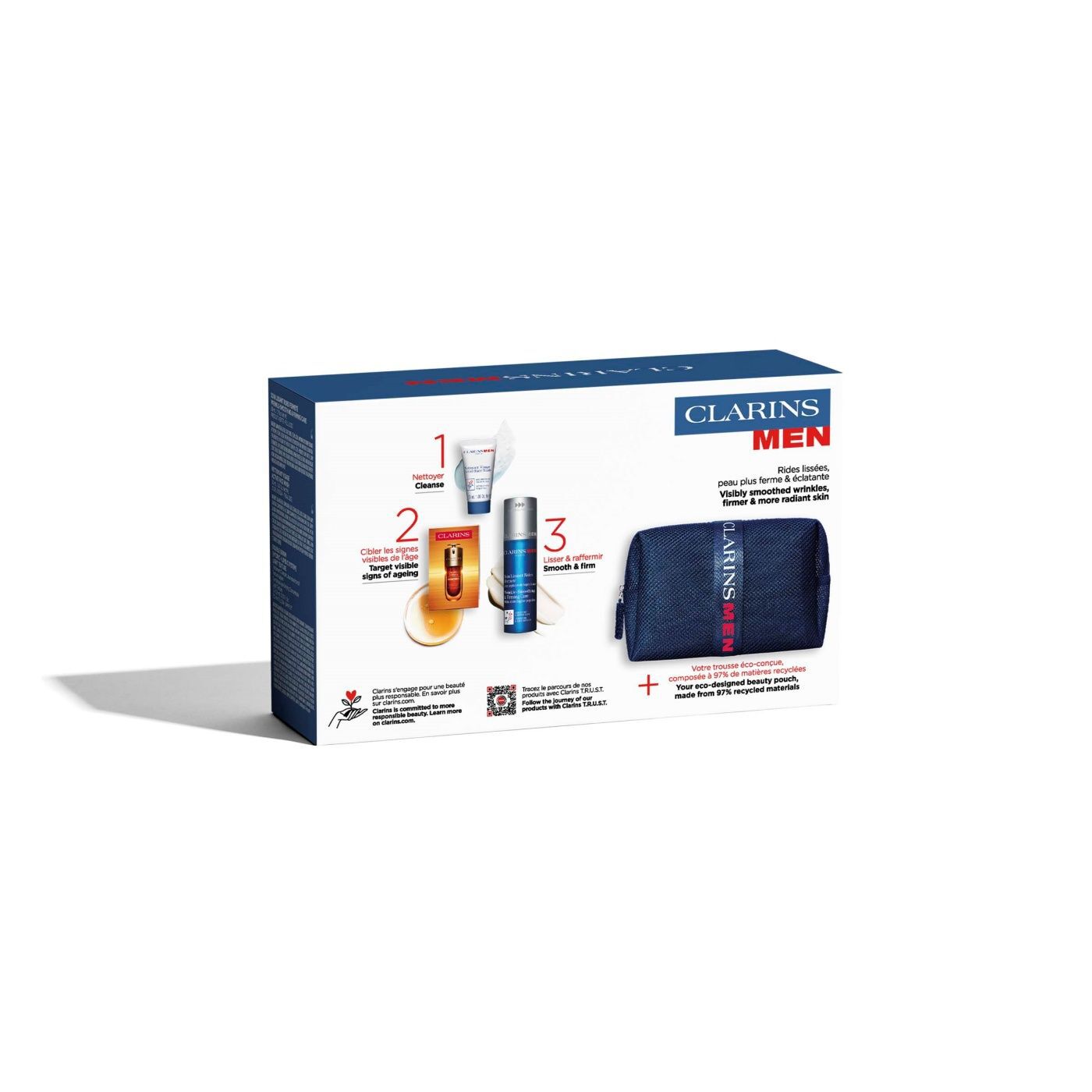 ClarinsMen Skincare Set| Featuring Double Serum Light + Face Wash