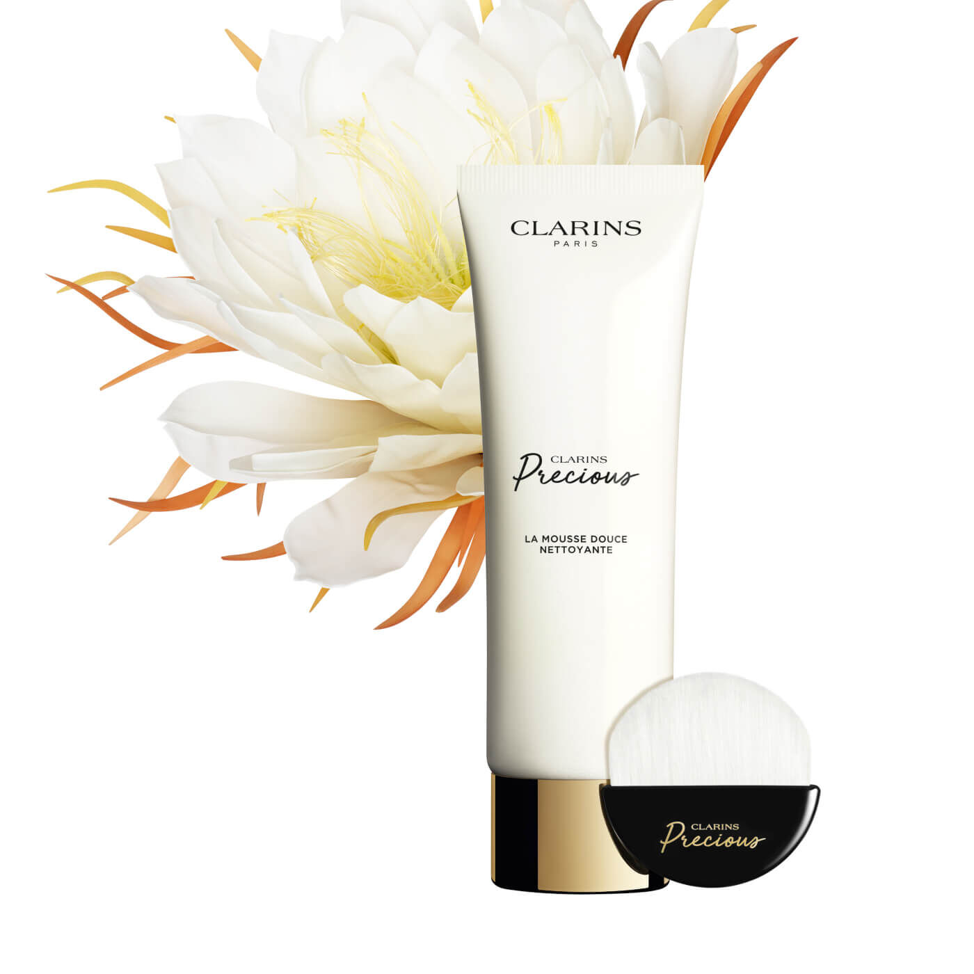 Clarins Precious La Mousse Douce Nettoyante In White