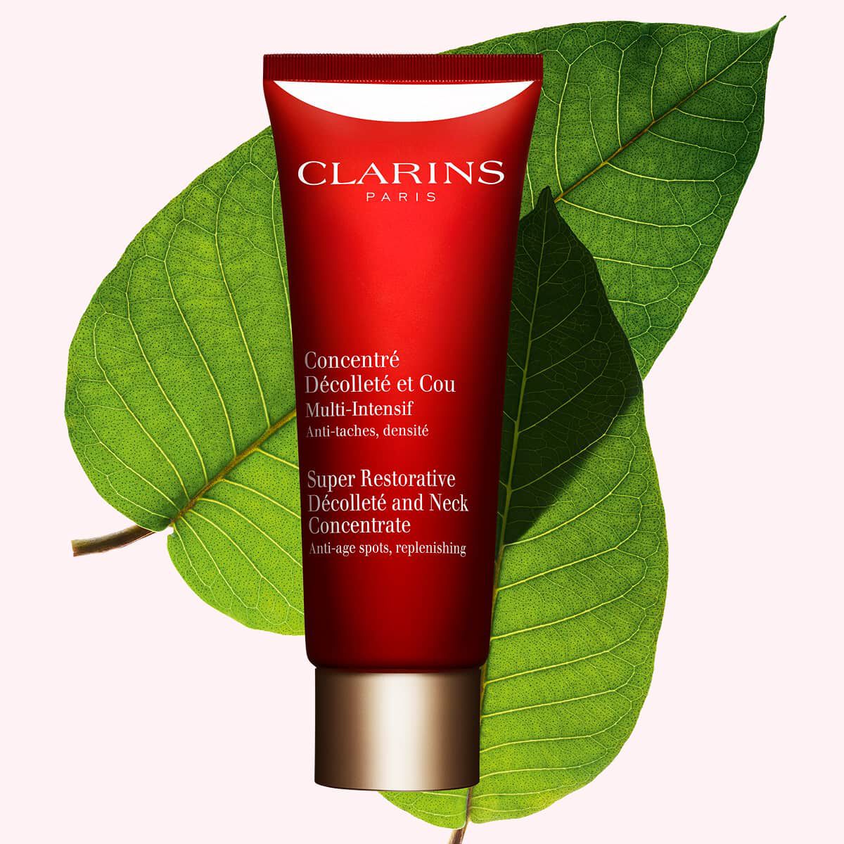 CLARINS スープラ R ネックデコルテ コンセントレイト Super Restorative Décolleté Cream and Neck Anti-Aging Concentrate