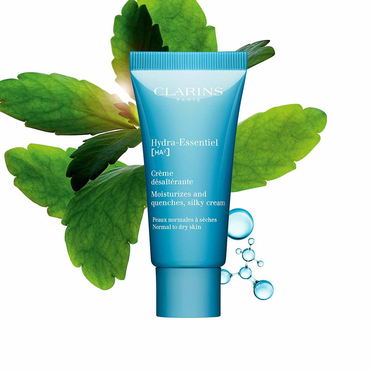 Clarins Hydra-Essentiel Silky Moisturizer with Double Hyaluronic Acid 1 Oz.