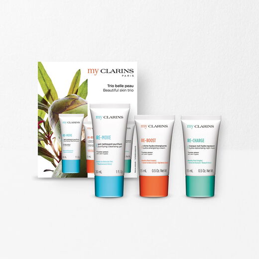 On-the-Glow Travel Trio | Cleansing Gel, Cream, and Night Mask | Purifying and Hydrating Skincare Set for Travel