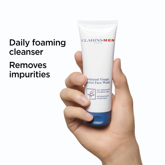 ClarinsMen Active Face Wash - Gentle, Cleansing, + Foaming Face Wash for Men