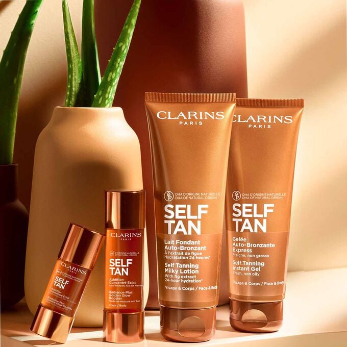 Self Tanning Instant Gel - Quick + Instant Self Tanner Gel for Face + Body