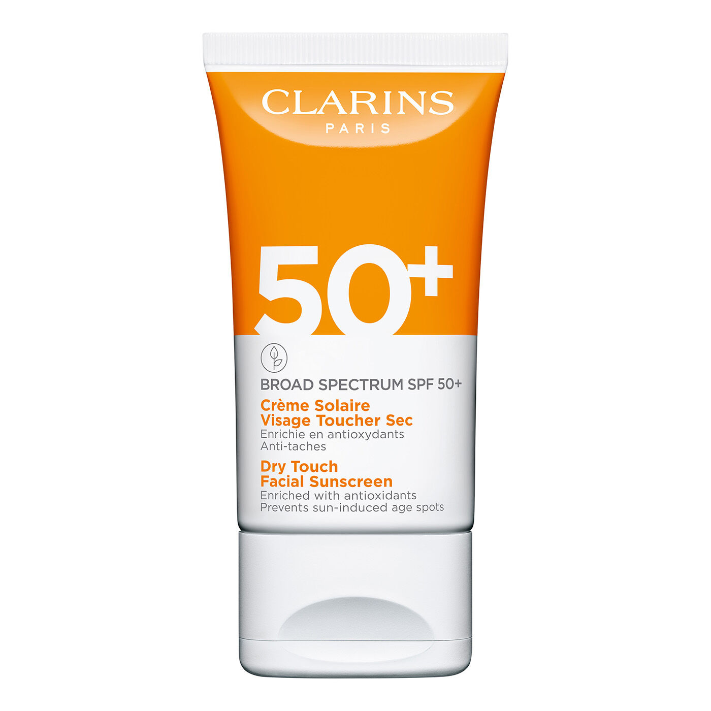Shop Clarins Dry Touch Facial Sunscreen - Broad Spectrum Spf 50+ 1.7 Oz.
