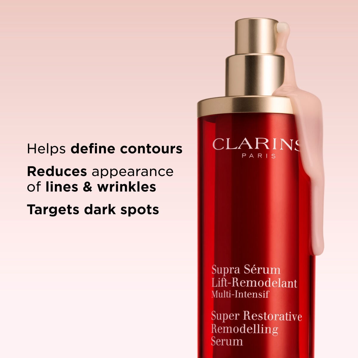 CLARINS Supra Sérum Lift-Remodelant 50ml Super Restorative Remodelling Face Serum | Anti-Aging Serum Cream
