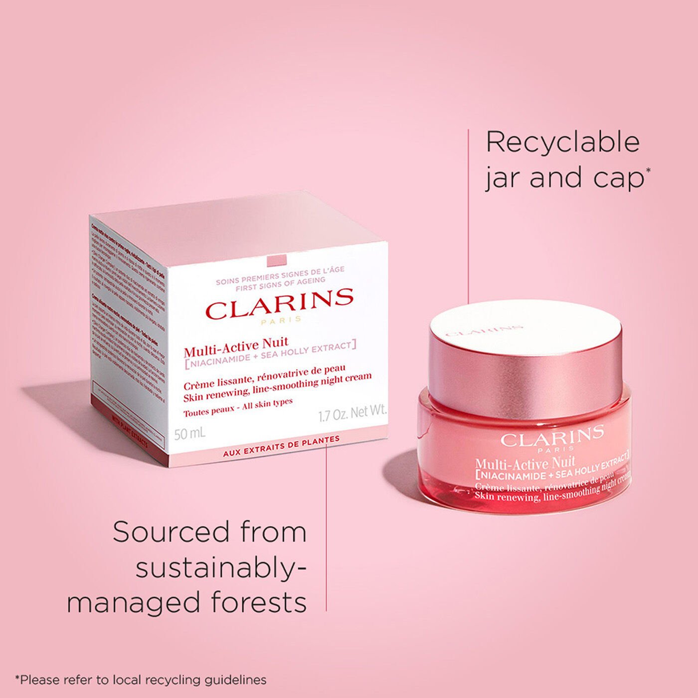 フェイスクリーム CLARINS Multi Active Night Mult-Active Nuit - Anti Aging Nighttime Face Cream for All
