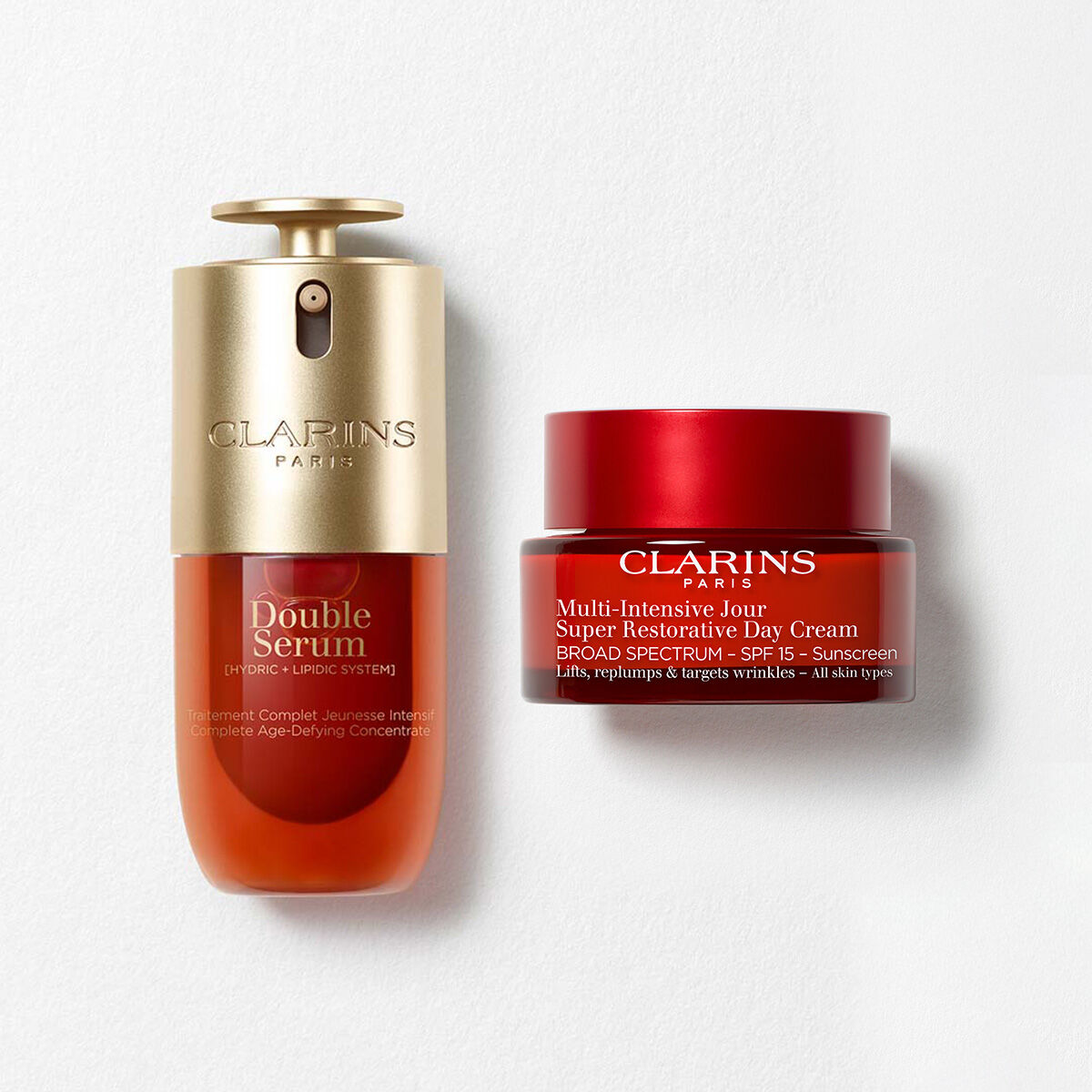 CLARINS Double Serum 75ml 3回分使用 Clarins Super Restorative Set | 1.7 Oz. Double Serum and Super