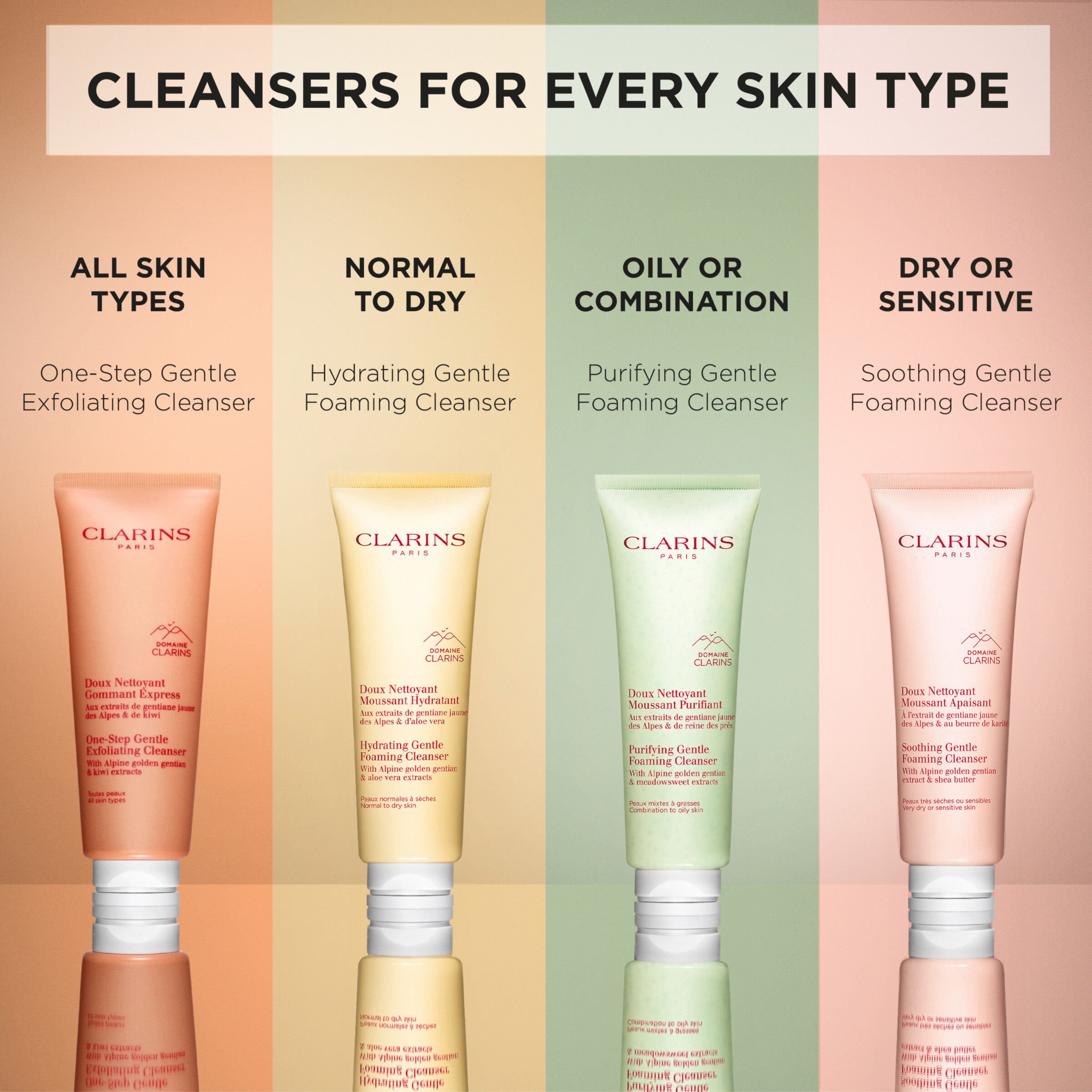 SOIGNE clear cleanser &ミスト Soothing Gentle Foaming Face Cleanser for Dry Skin | CLARINS®