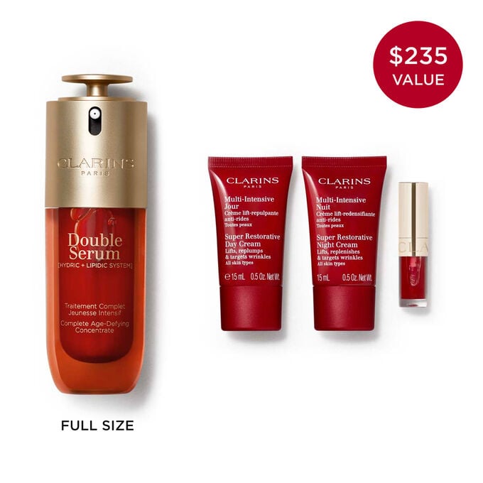 DOUBLE SERUM&reg; + Super Restorative Collection Anti-Aging Skincare Gift Set