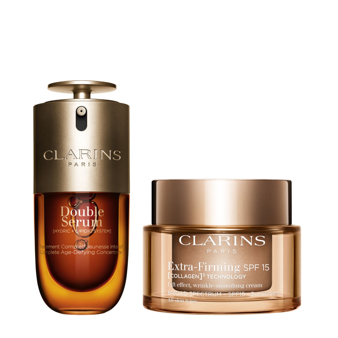 Clarins Extra-Firming Set | 1 Oz. Double Serum and Extra-Firming