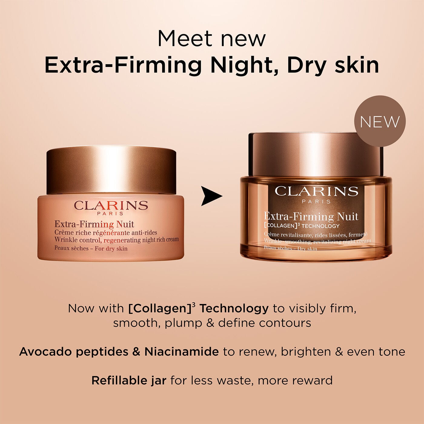 Extra-Firming Night Collagen Cream for Dry Skin | CLARINS®