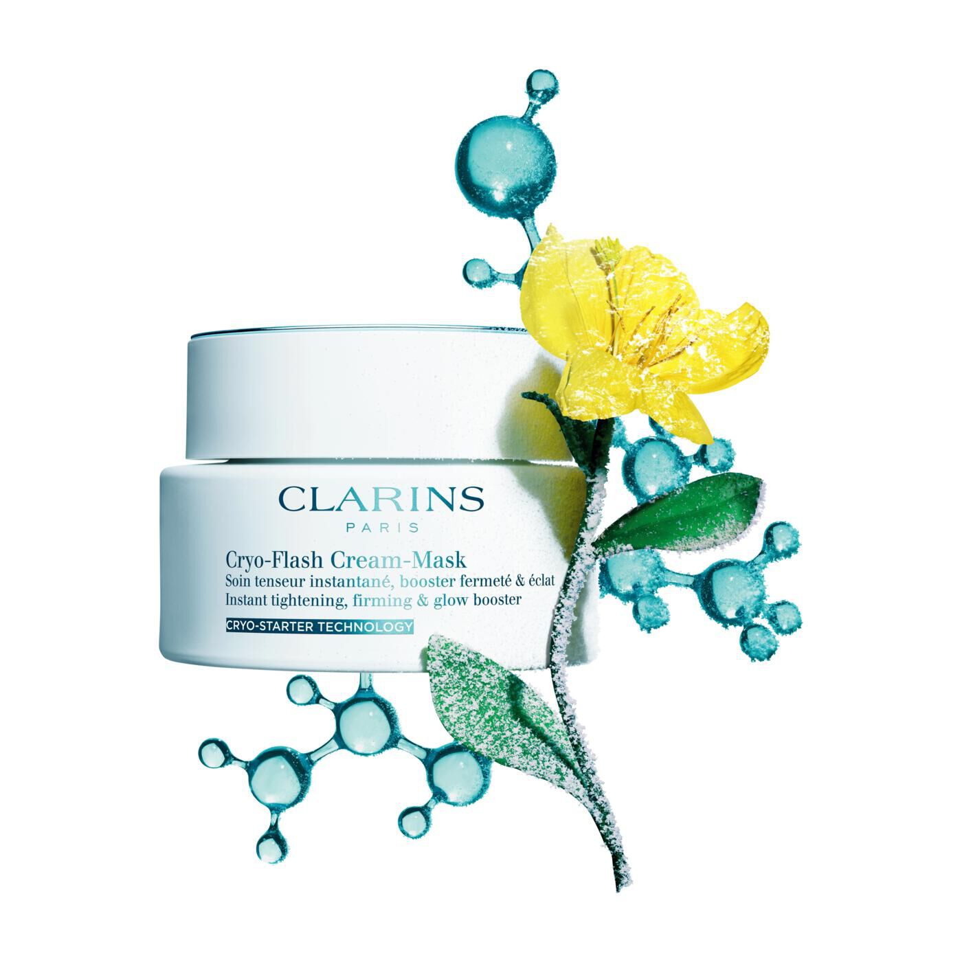 Clarins Cryo-flash Cream - Cold Face Mask In Blue
