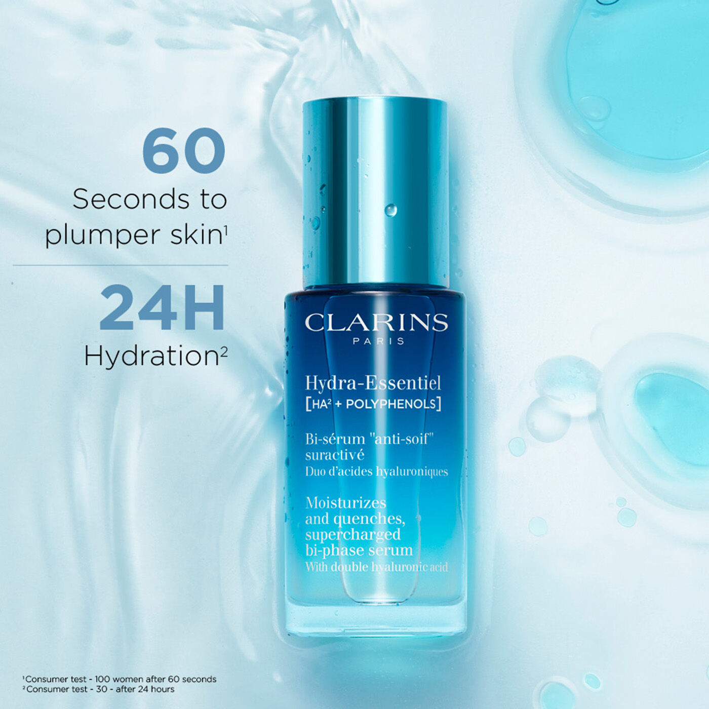 Hydra Essentiel Bi Phase Face Serum for Normal to Dry Skin | CLARINS®