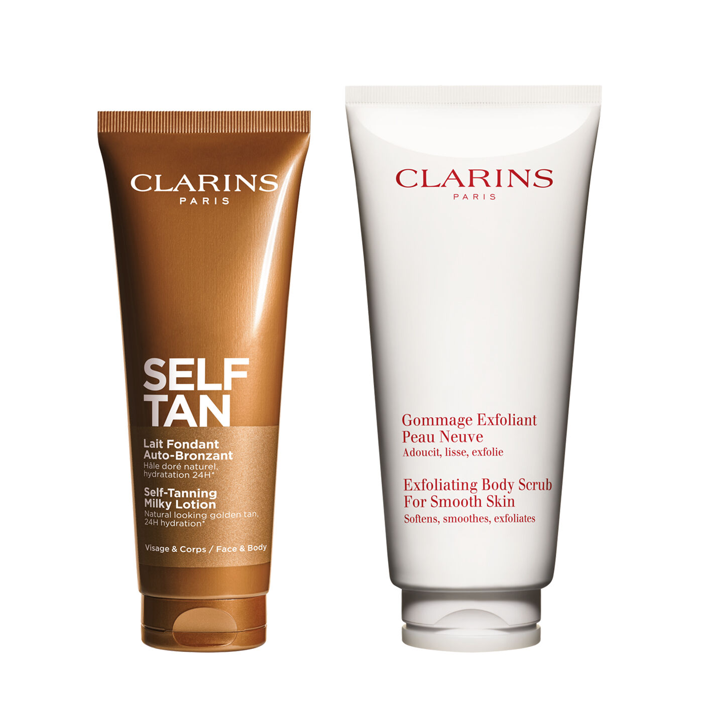Tan + Exfoliate Duo - Self Tanning Milky Lotion & Exfoliating Body