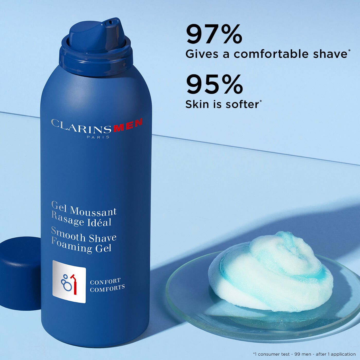 ClarinsMen Smooth Shave Foaming Gel | Moisturizing + Foaming