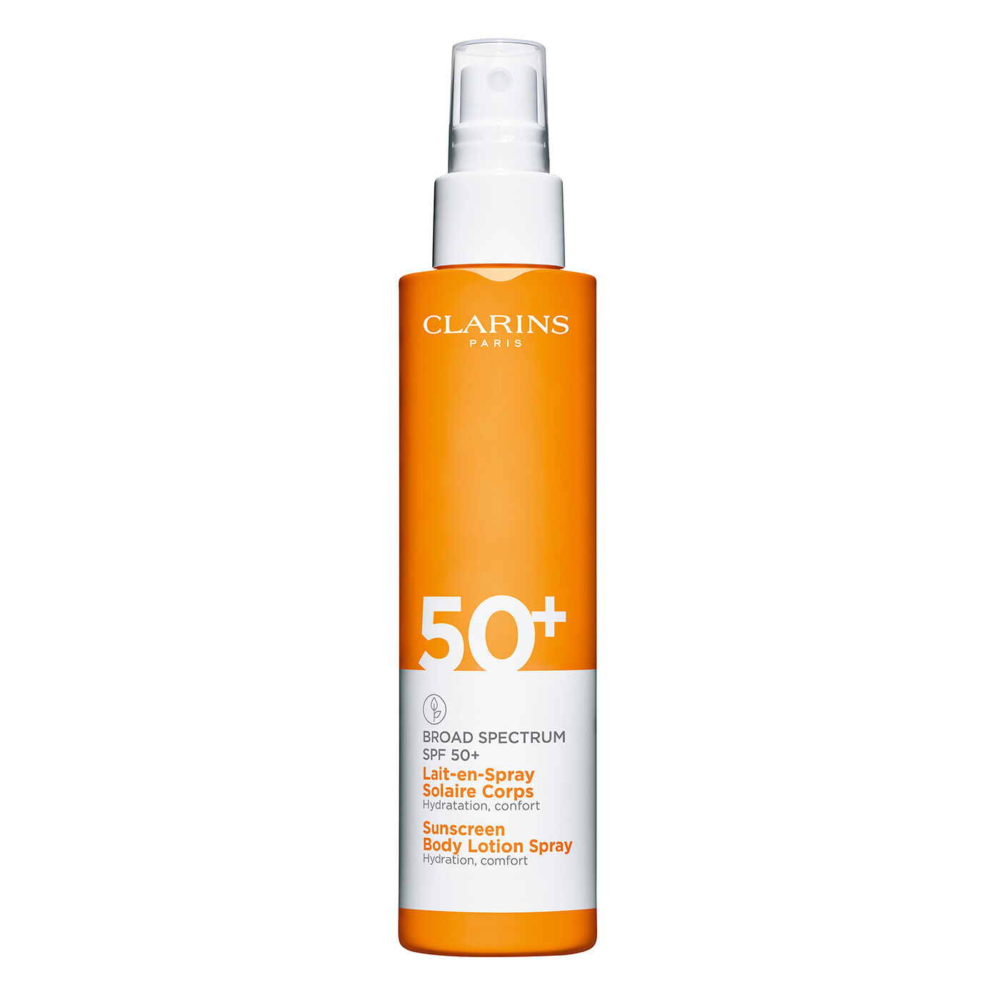 Clarins Sunscreen - Body Lotion Spray - Broad Spectrum Spf 50+ 5 Oz. In White