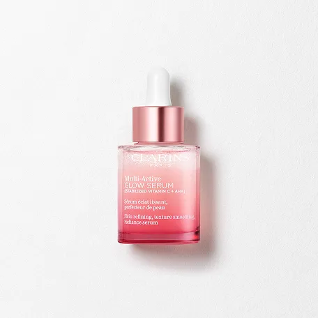 Multi-Active GLOW SERUM packshot, that instantly brighten and smooth skin texture