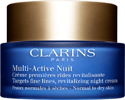 A tub of Clarins’ Multi-Active Night Cream.