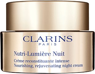 A tub of Clarins’ Nutri-Lumière Night Cream.