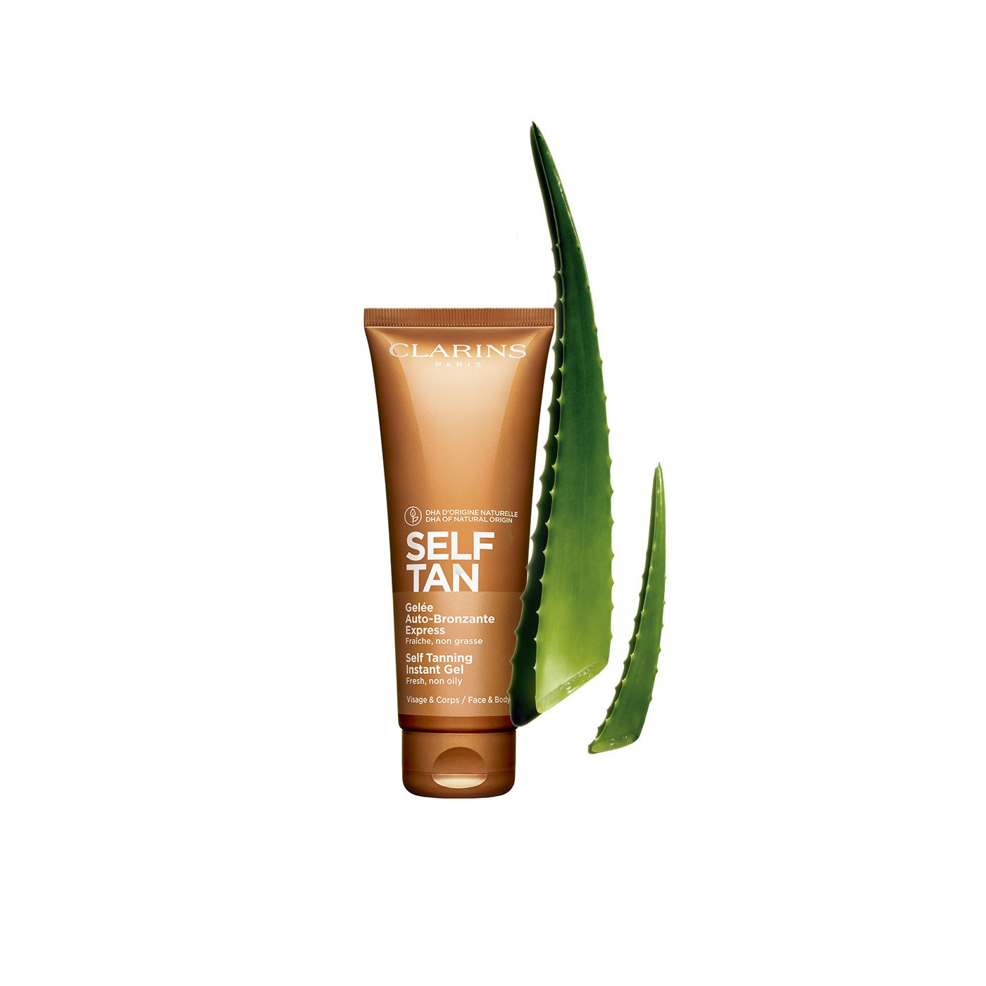 clarins instant self tanning gel quick drying natural self tanner for face and body clarins