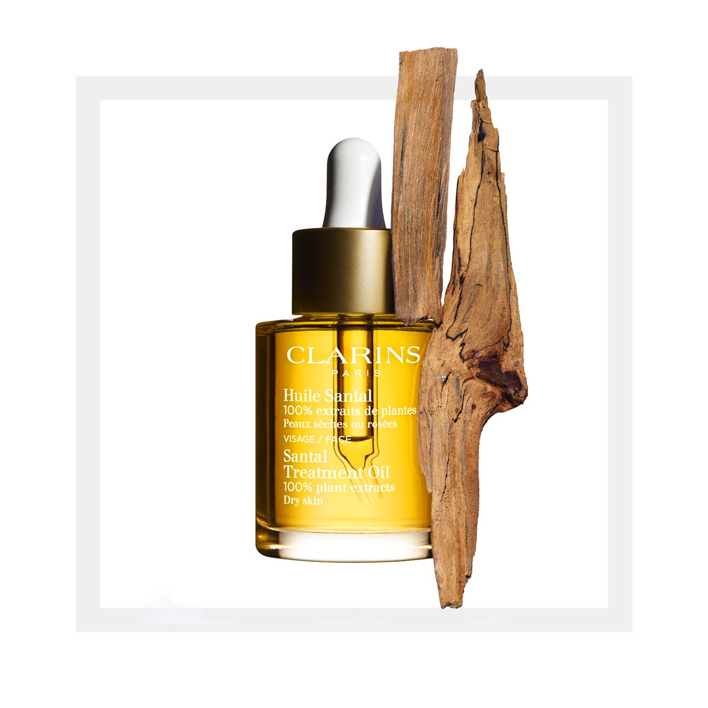 Santal Face Treatment Oil, Best Oil for Dry Skin Clarins