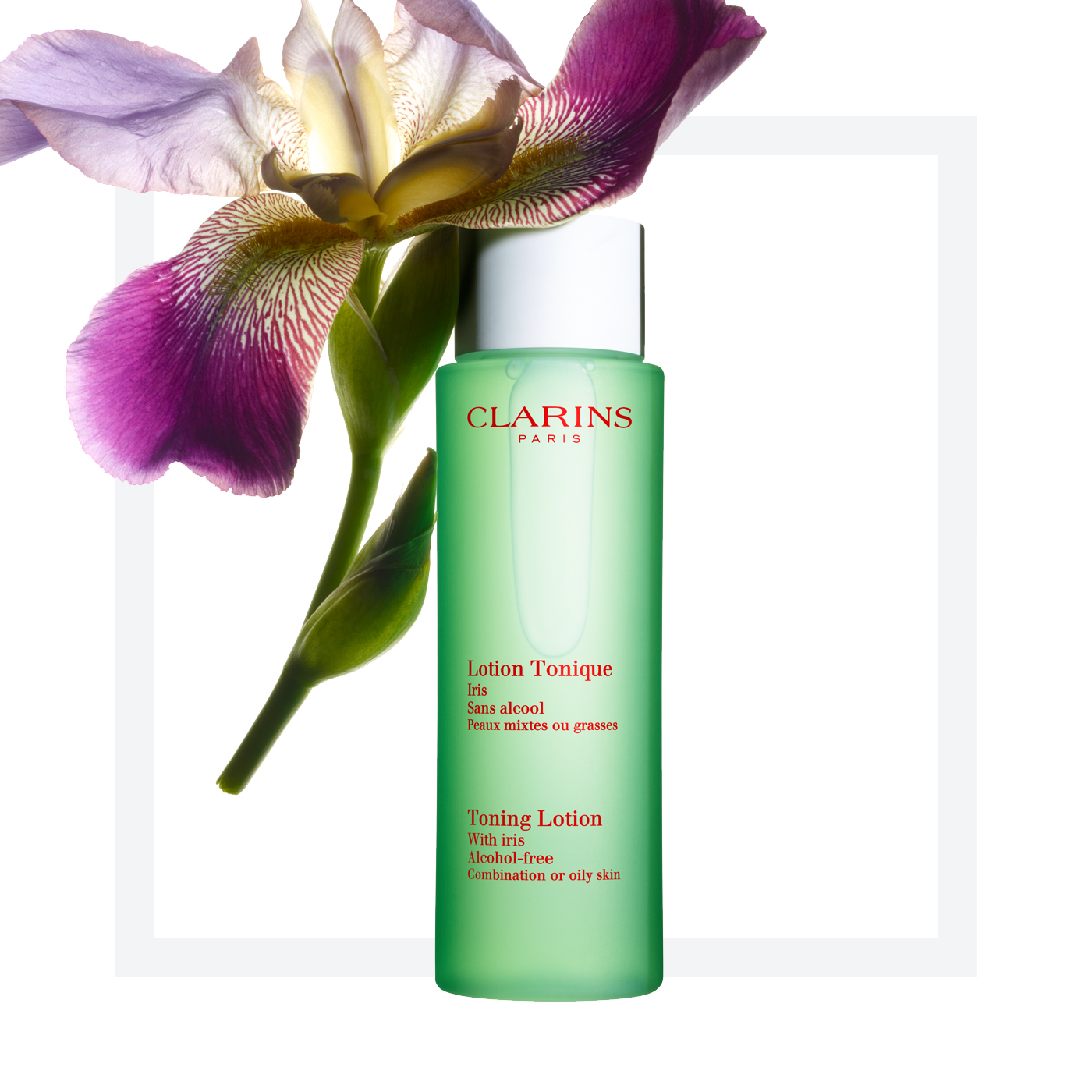 ผลการค้นหารูปภาพสำหรับ clarins Toning Lotion With Iris