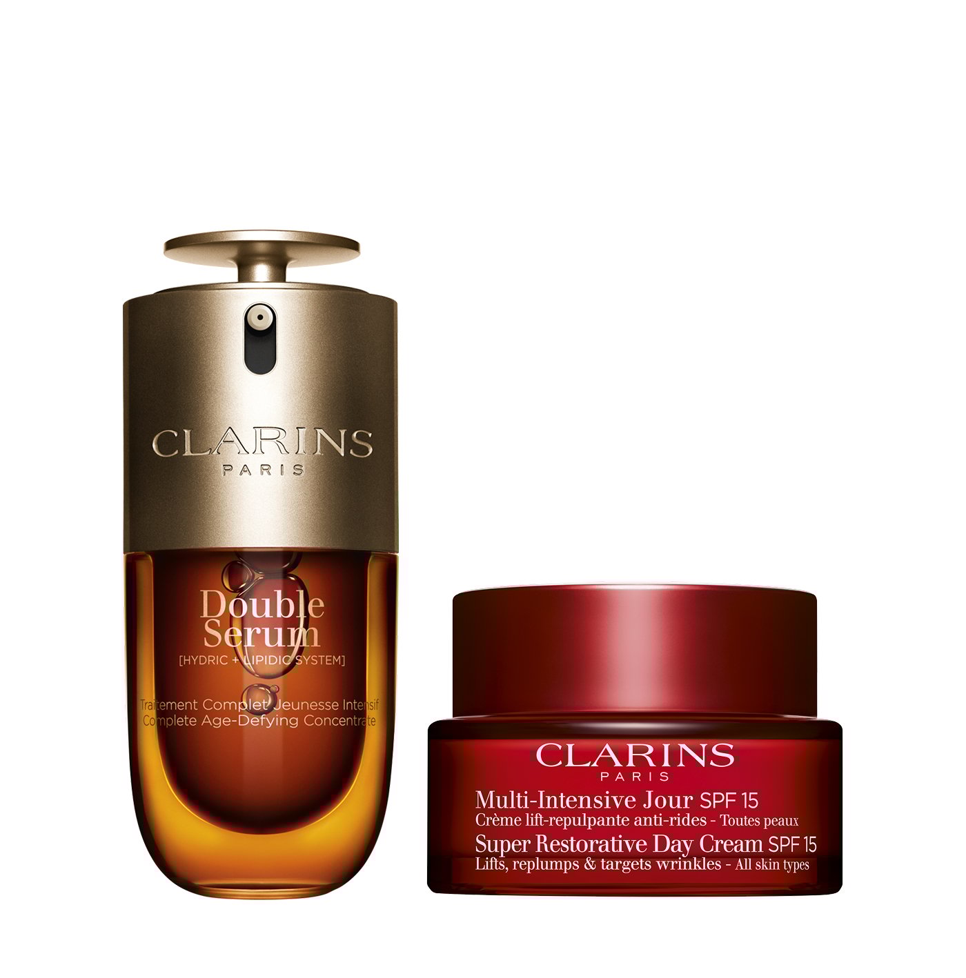 Clarins Super Restorative Set | 1 Oz. Double Serum and Super